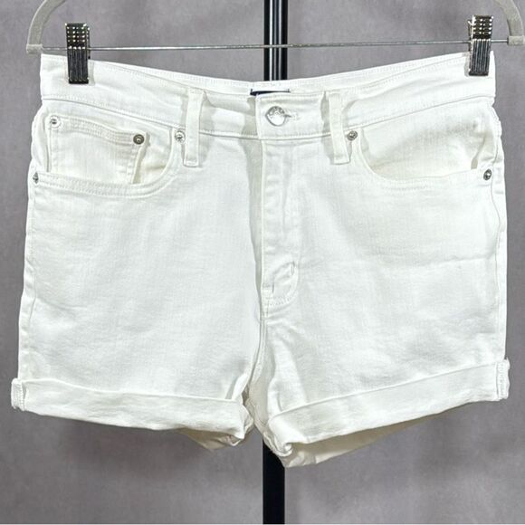 J. Crew White Stretch Denim Short, Size 27 - Picture 1 of 3